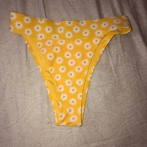High wasted floral bikini bottoms